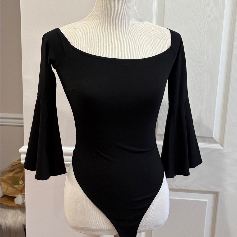 Lulu's Black Knit Bodysuit